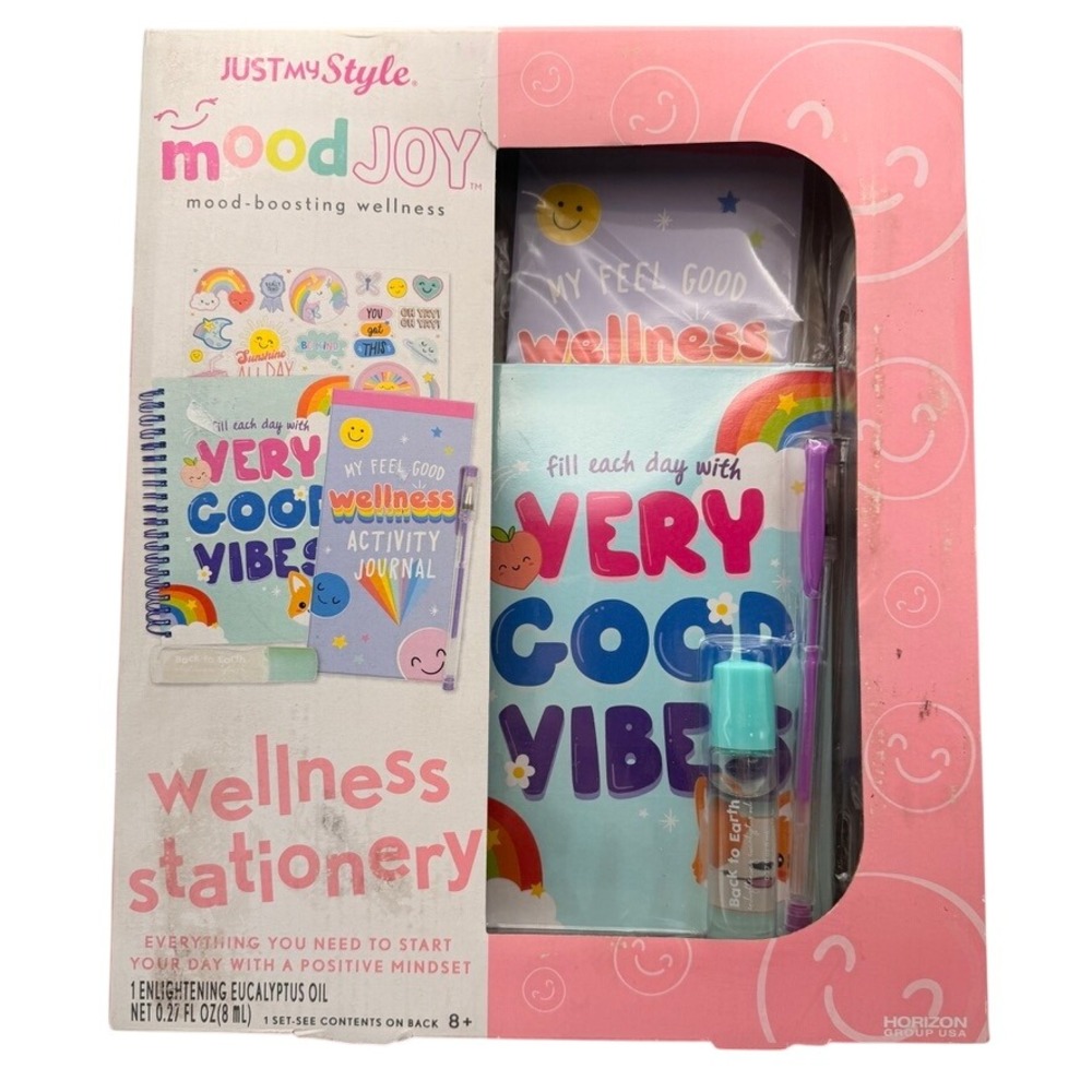 Kids Stationery Journal Kit Just My Style Mood Joy Wellness‎ Pink Rainbow Health
